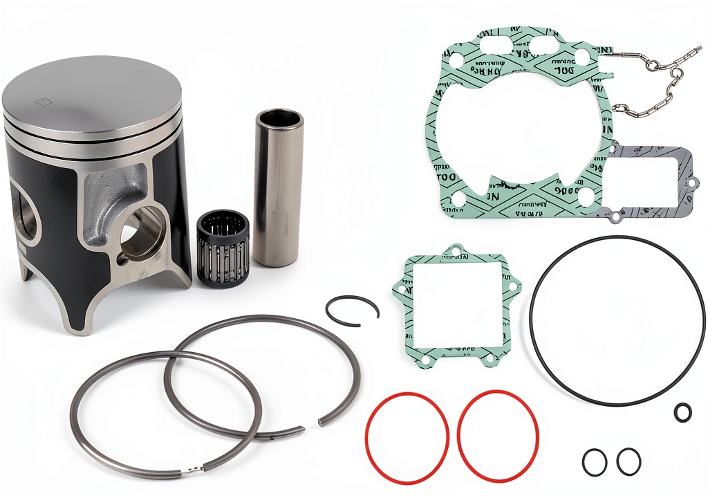 Installing Tusk Top End Gasket PTFE Coated for Pistons on a wooden workbench